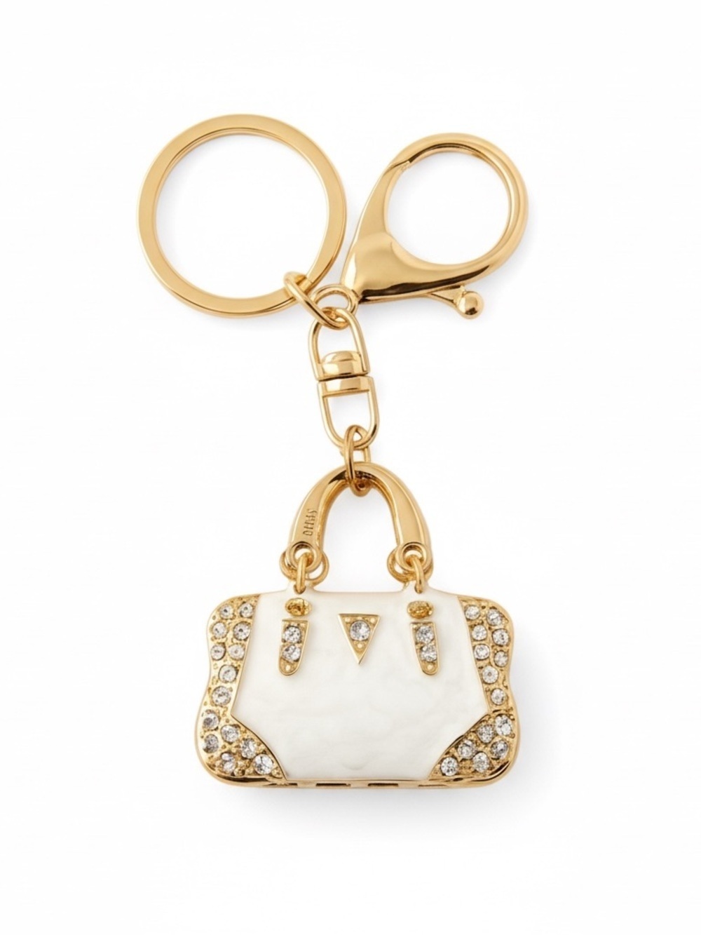 White Purse Bag Charm Keychain Handbag Charm - Picture 9 of 10